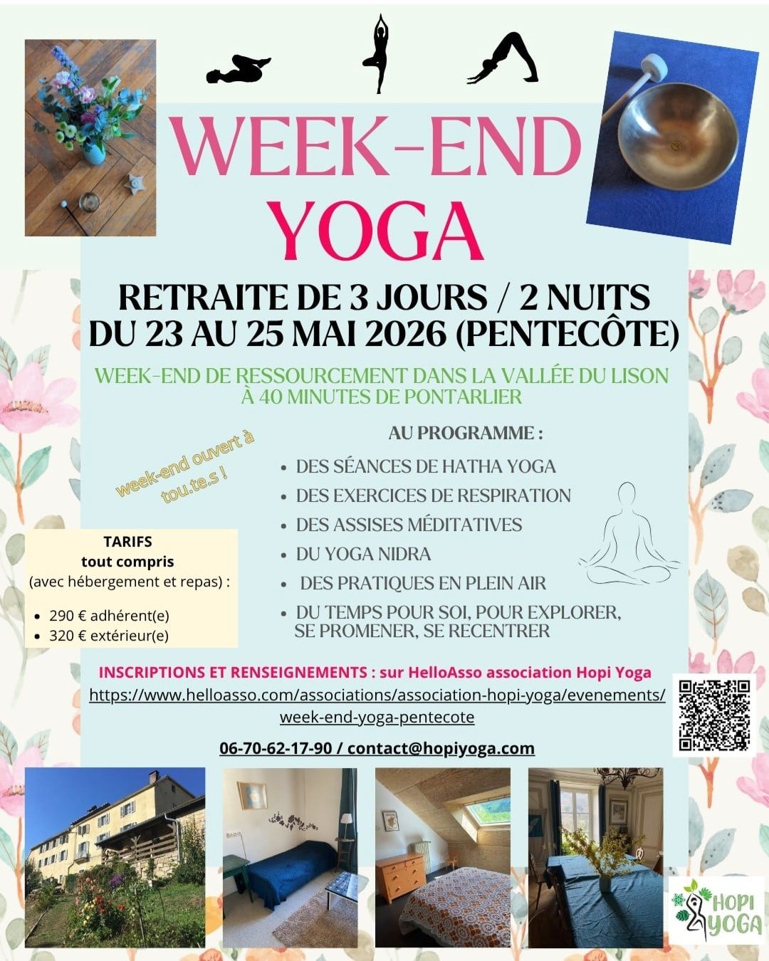 Week-end Yoga - Retraite de 3 jours - 2 nuits