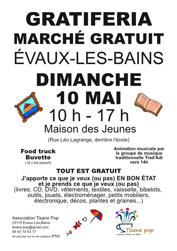 Marché gratuit gratiféria de printemps
