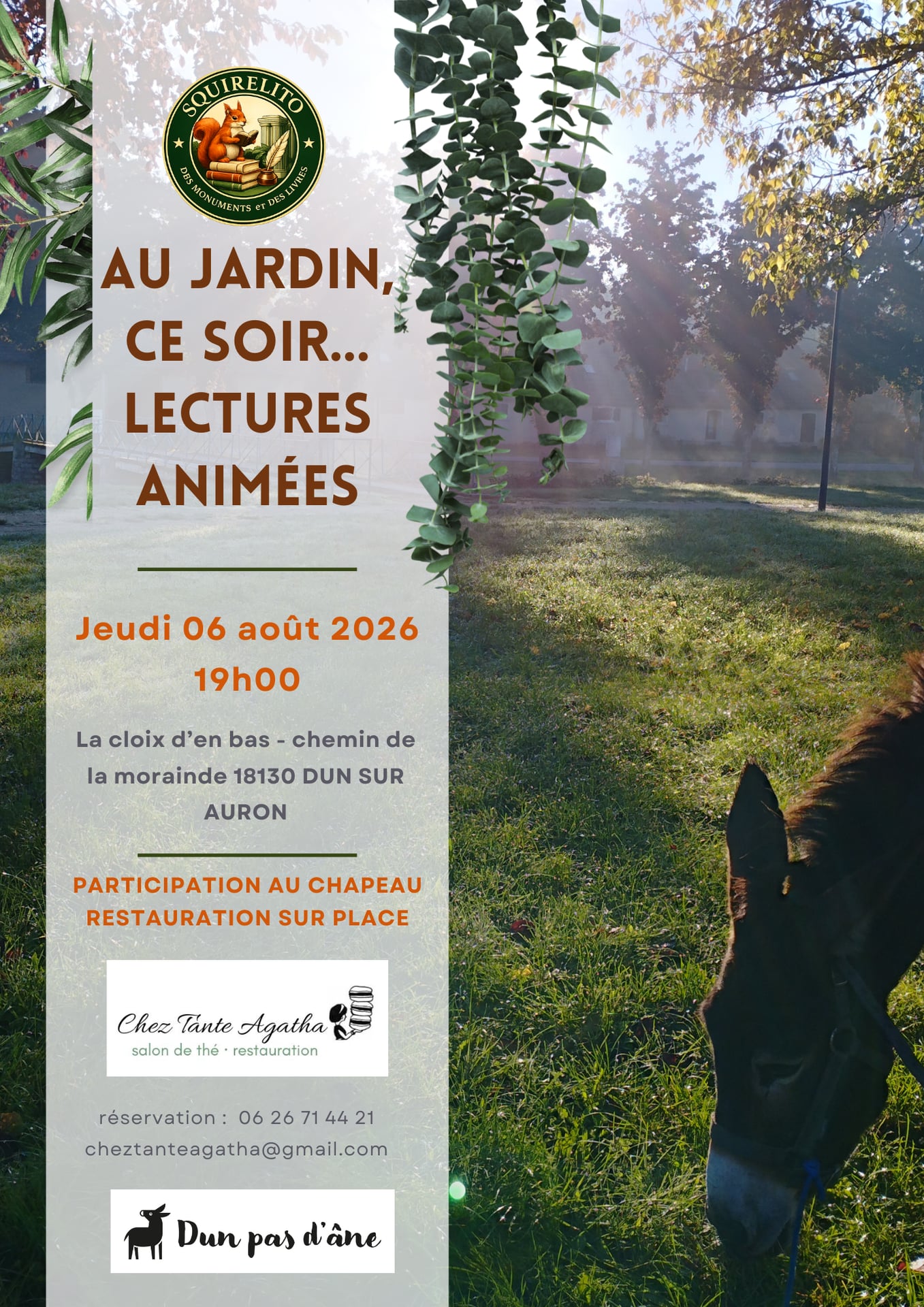 Au Jardin, ce soir... Lectures animées