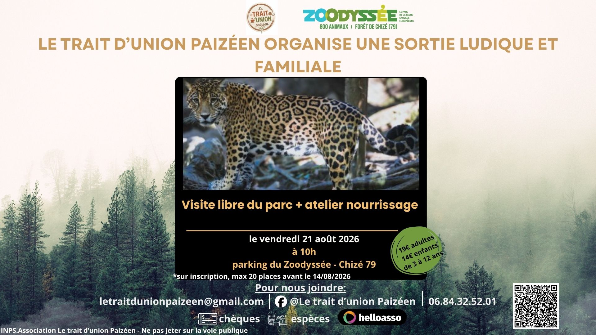 Sortie Zoodyssée avec activité de nourrissage