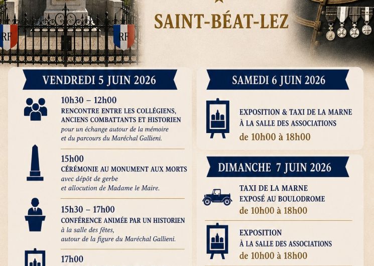 EXPOSITION 110ÈME ANNIVERSAIRE DE LA MORT DU MARÉCHAL GALLIÉNI