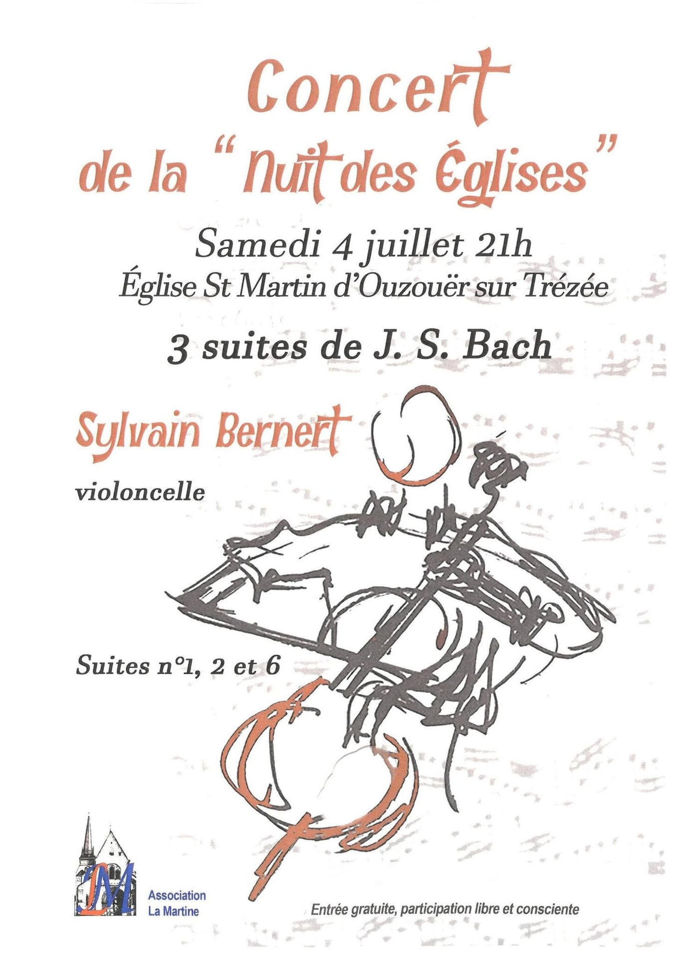 Nuit des églises - Concert "3 suites de Bach"