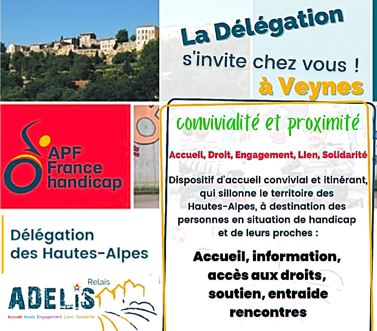 Relais ADELIS APF France handicap 05 sur le marché de Veynes