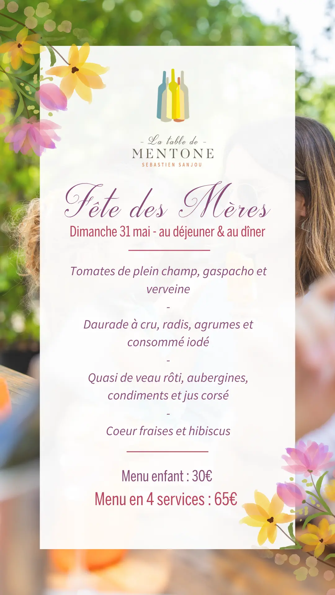 Fête des Mères- La Table de Mentone