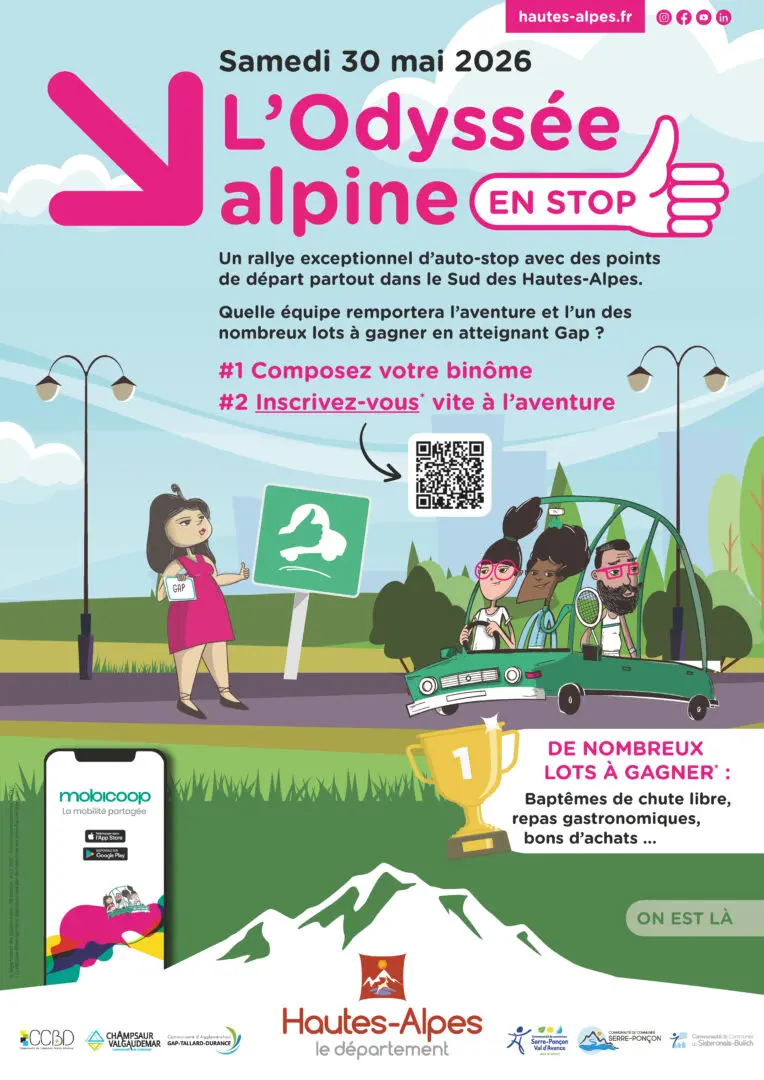 L'Odyssée alpine grand rallye d’autostop : trajet Gap - Gap
