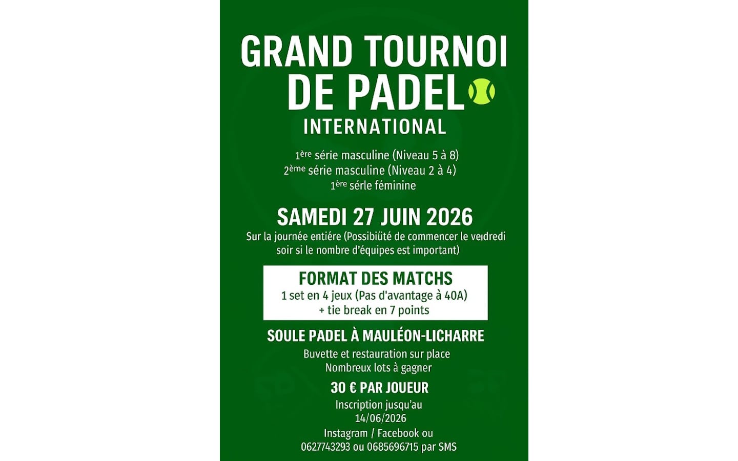 Grand tournoi de padel