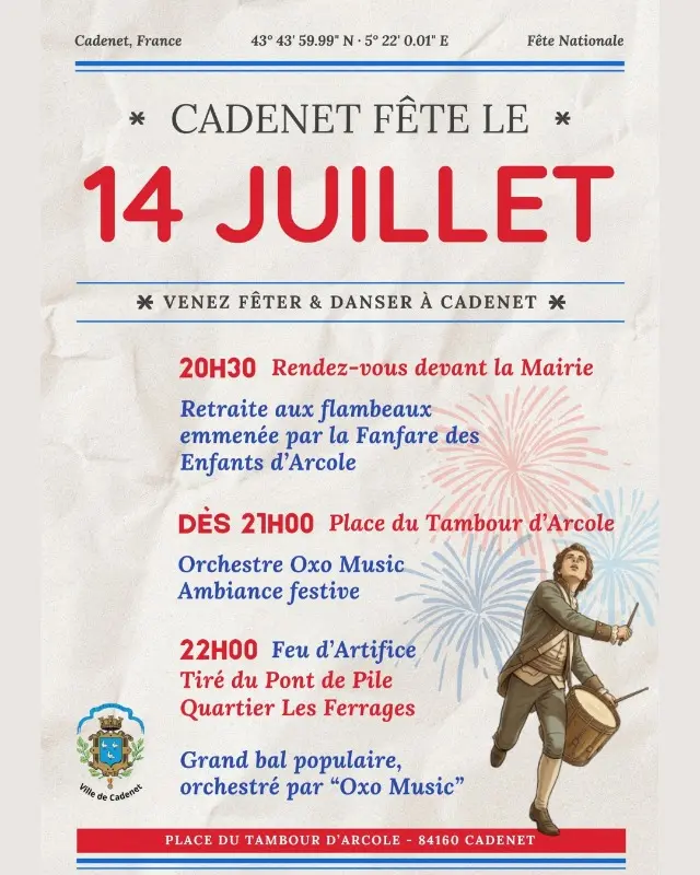 ANNULE -Cadenet fête le 14 juillet