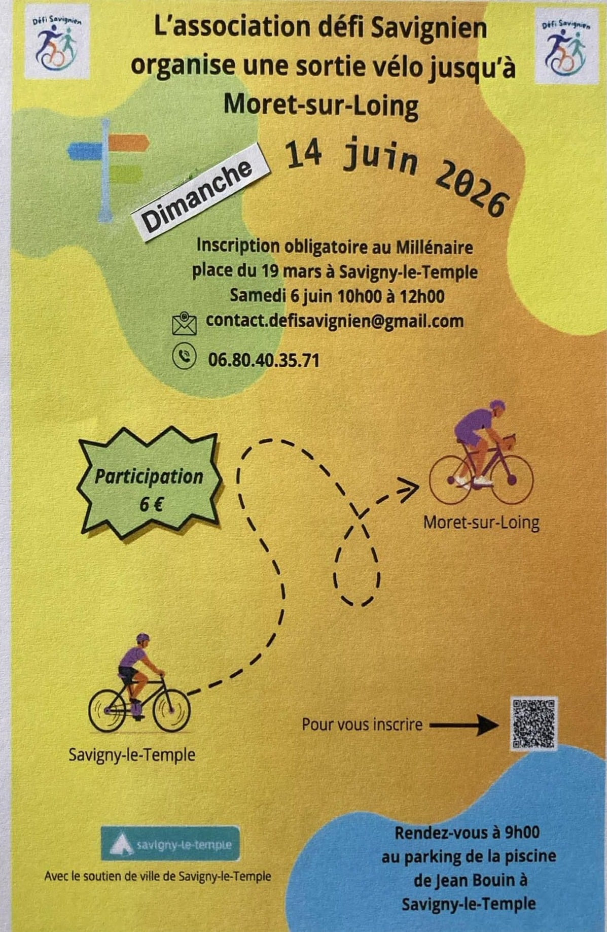 Sortie vélo jusqu'à Moret-sur-Loing