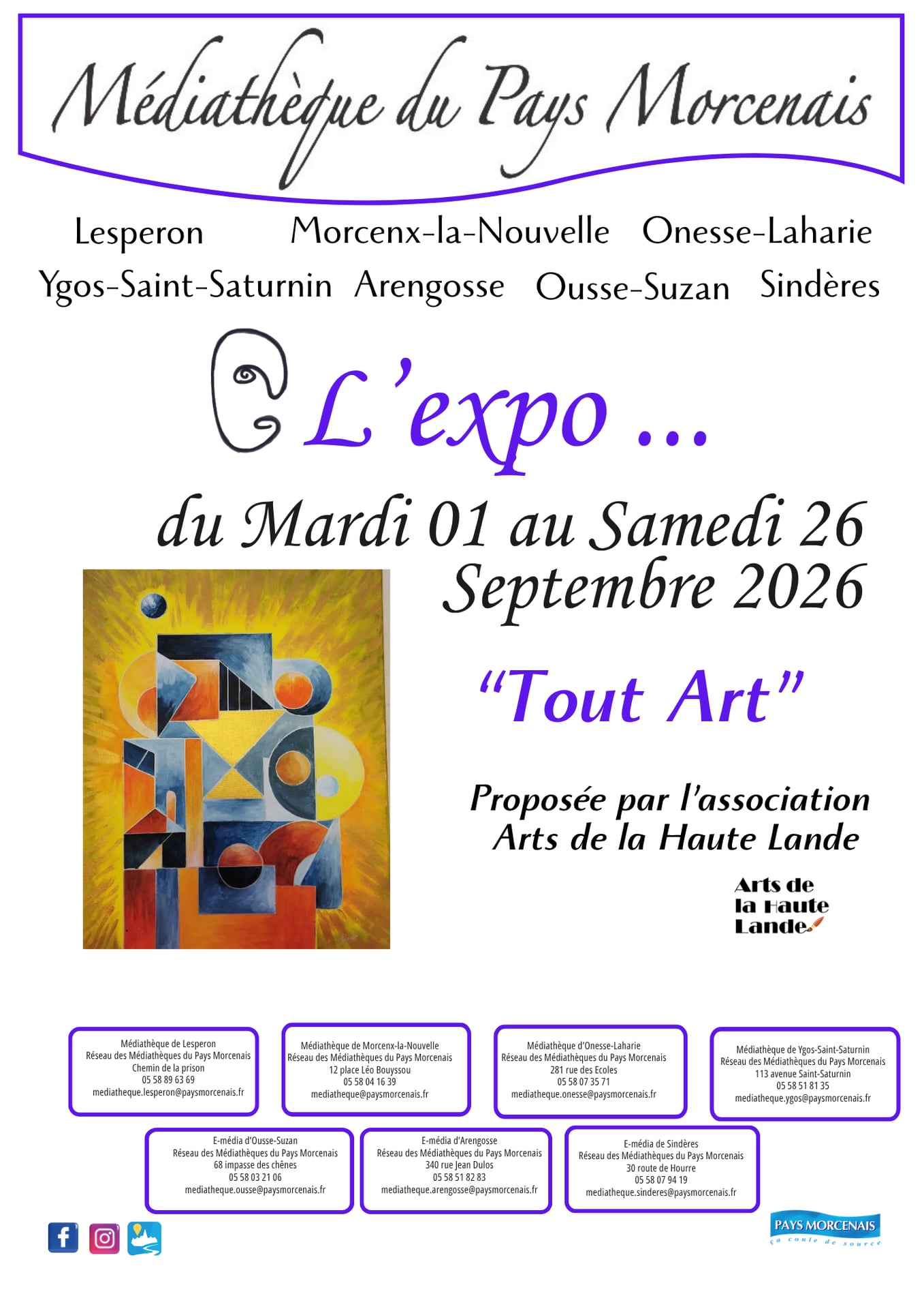 L'expo "Tout Art" - Arts de la Haute Lande - Lesperon