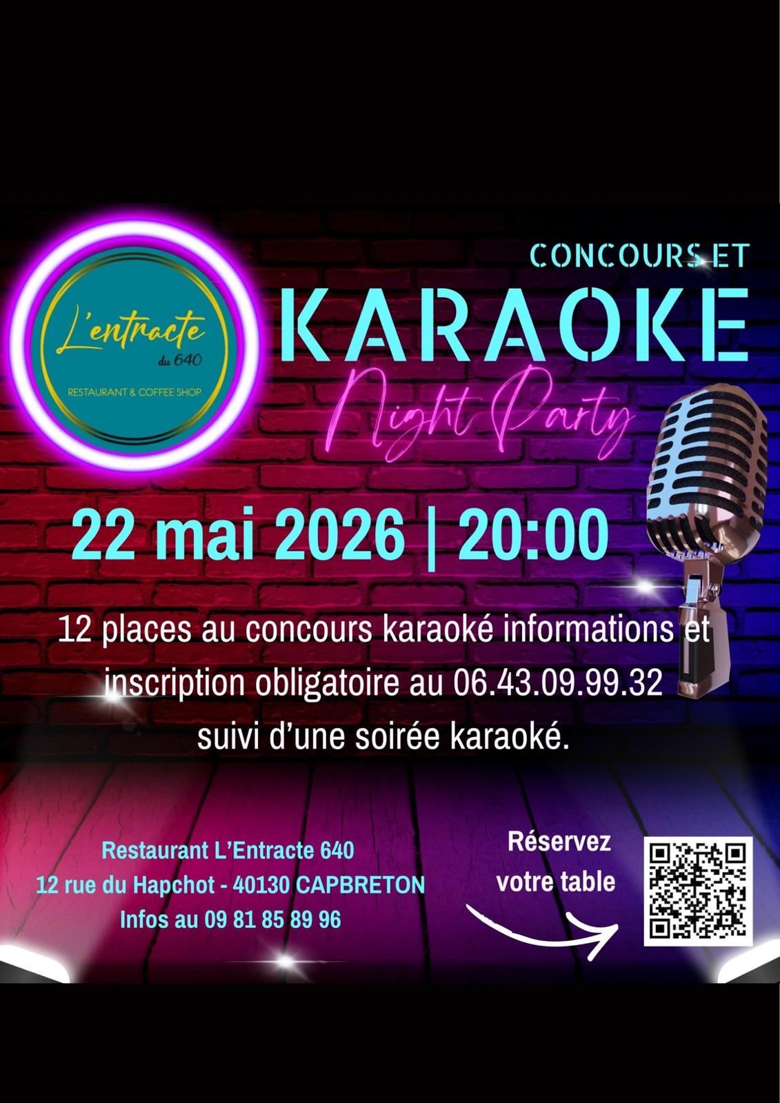 Karaoké Nigh Party à l'Entracte du 640