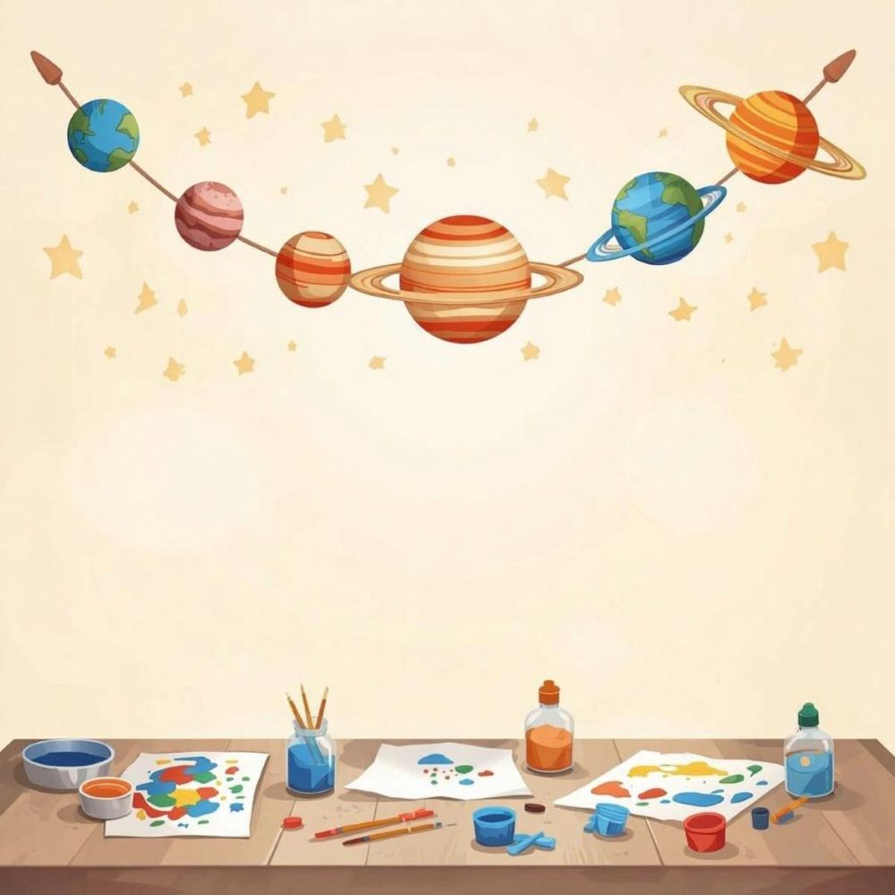 Atelier vacances "guirlande système solaire"