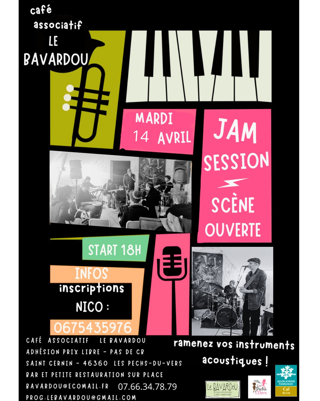 Jam Session, scène ouverte au Bavardou