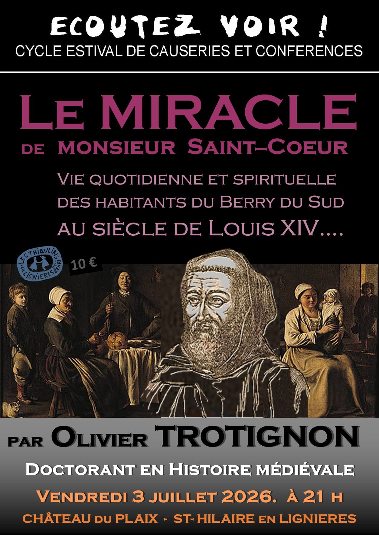 Conférence "écoutez-voir" Le miracle de Monsieur Saint Coeur