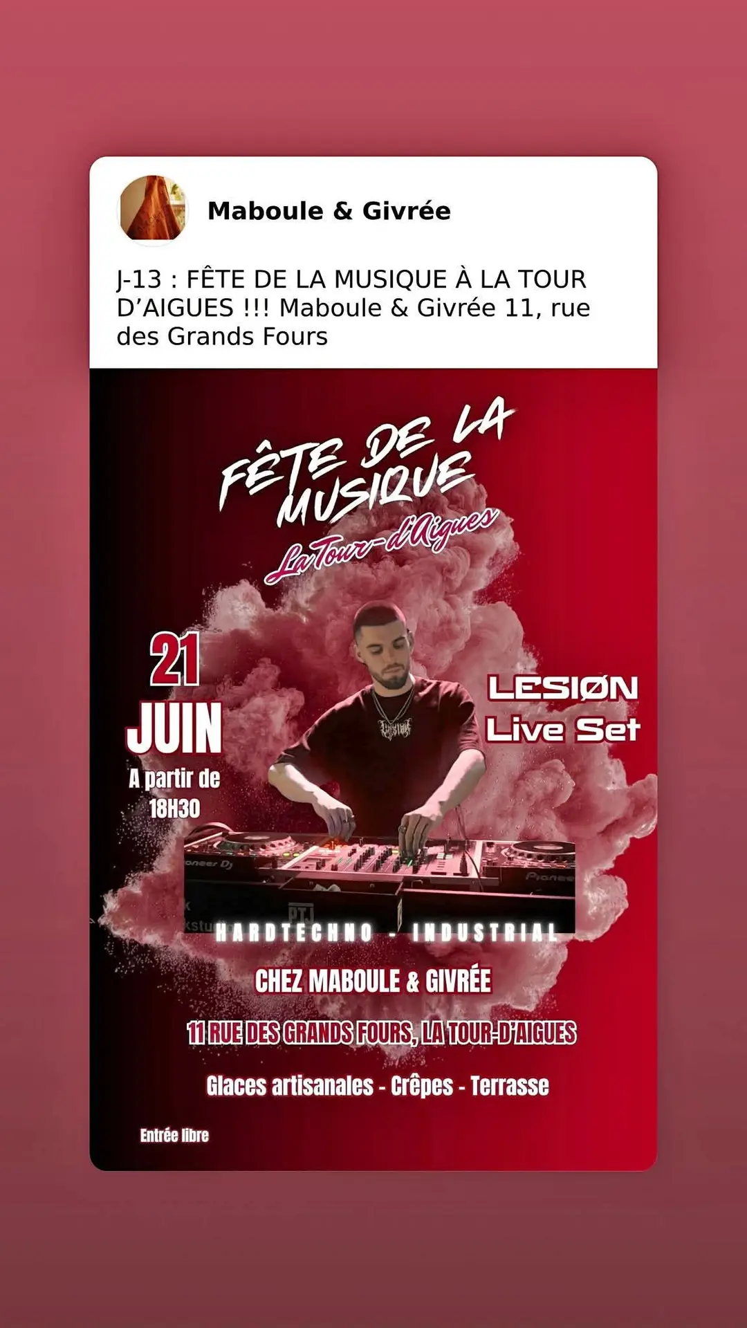 Fête de la musique à La Tour-d'Aigues "Maboule et Givrée".