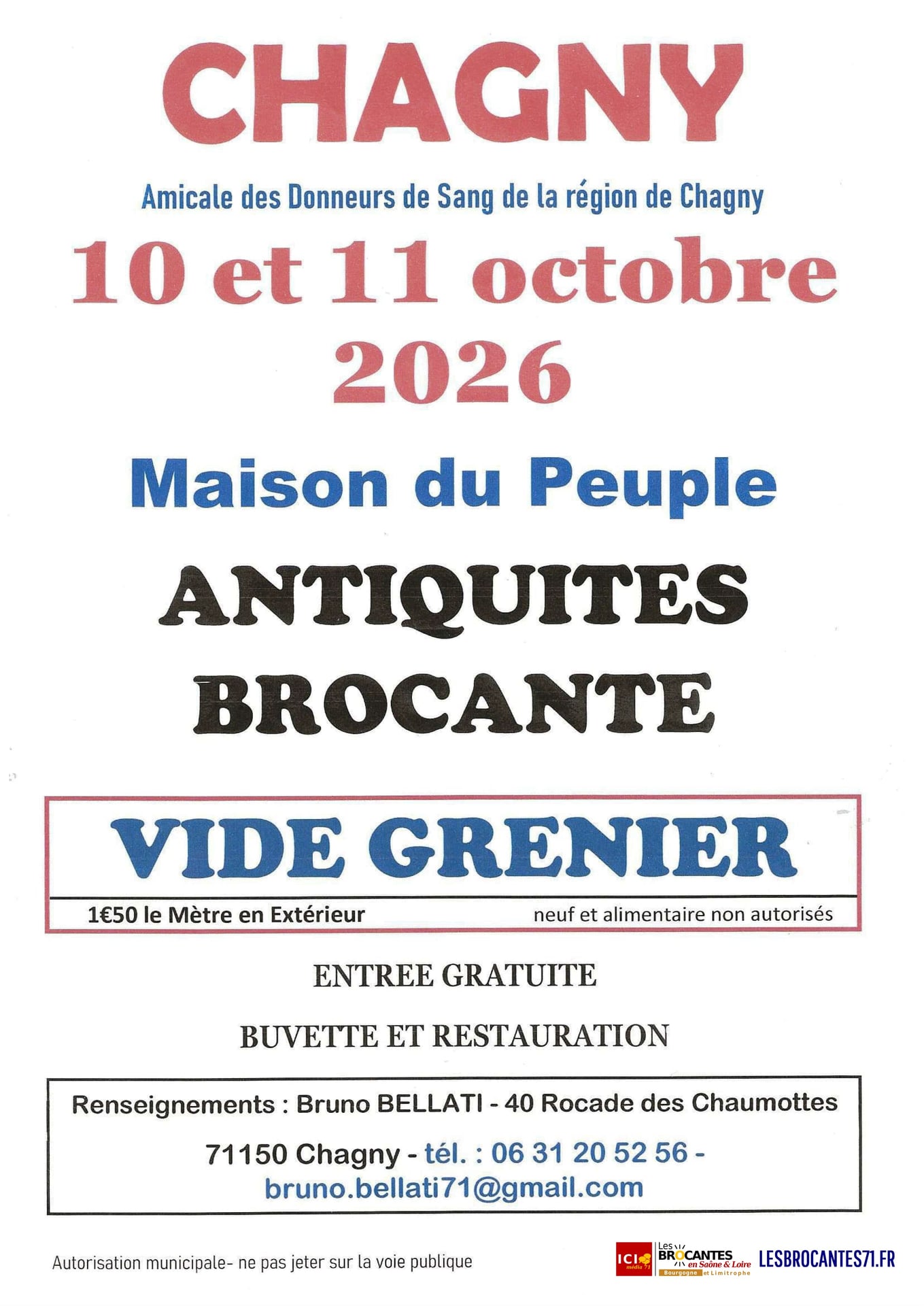 Brocante - vide-grenier de l'amicale des donneurs de sang