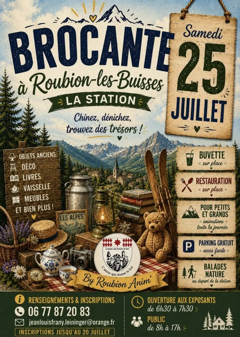 Brocante à Roubion