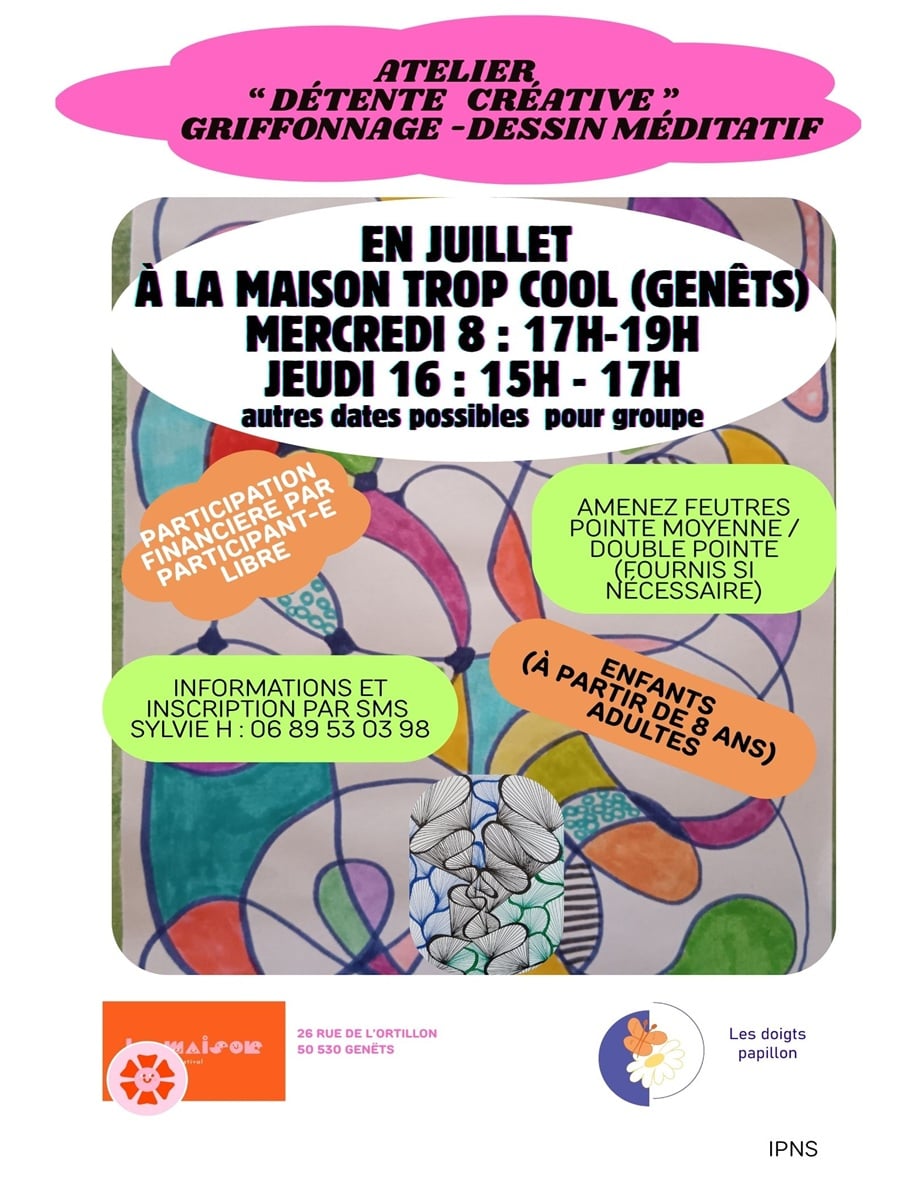 Atelier détente créative "griffonnage - dessin méditatif"