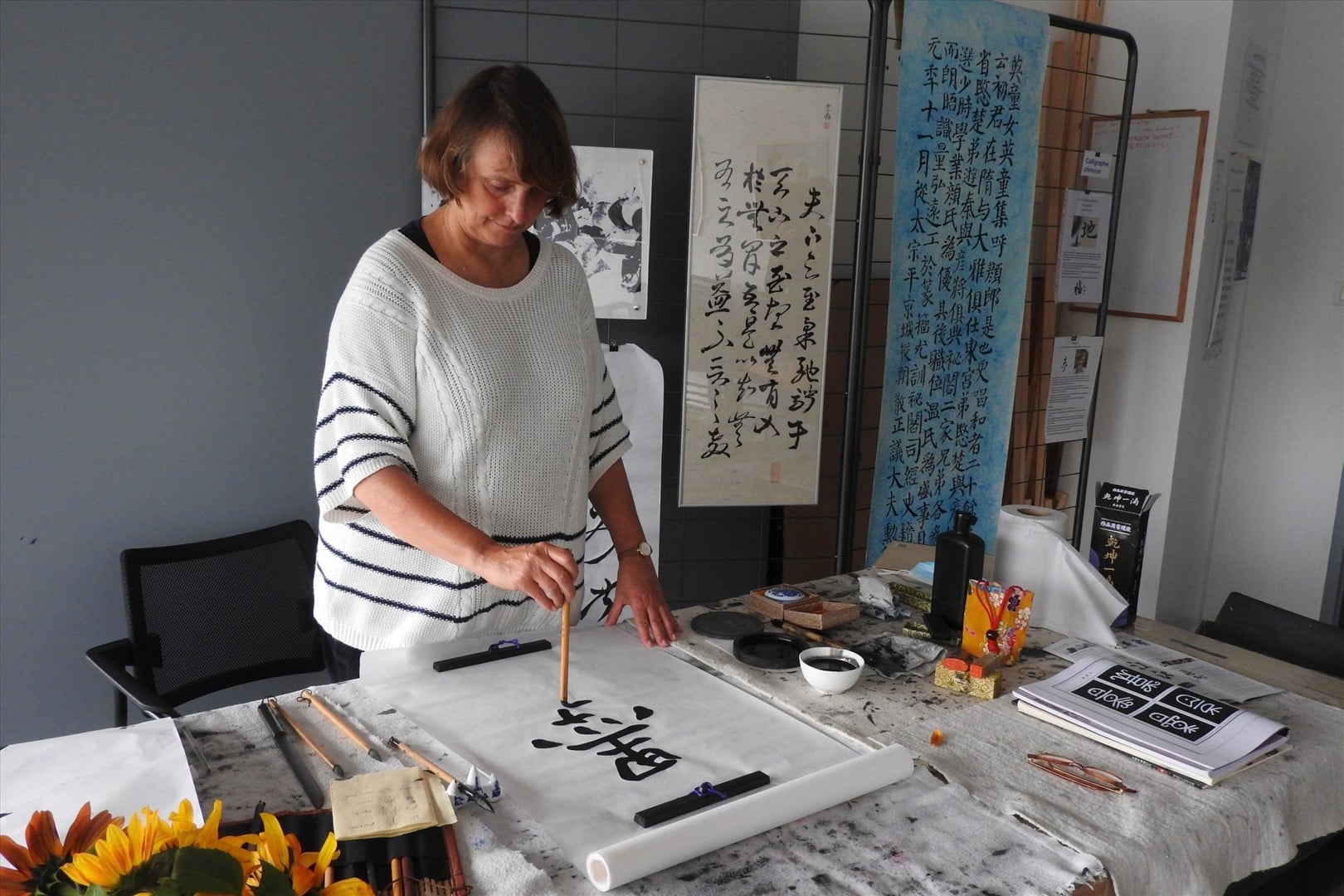 Atelier calligraphie chinoise animé par Sophie Deliss