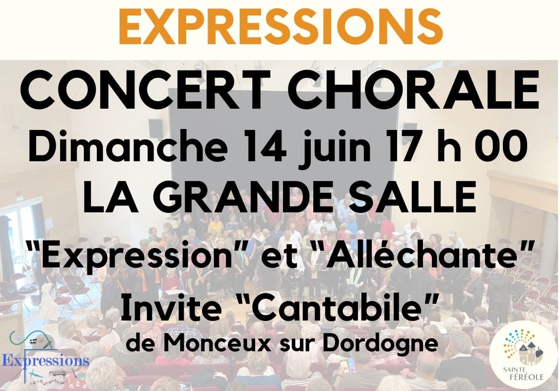 concert de la chorale Expression invite Cantabile de Monceau sur Dordogne