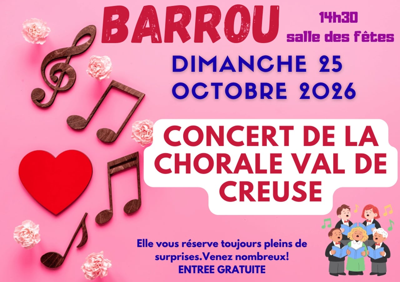 Concert de la chorale Val de Creuse de Barrou