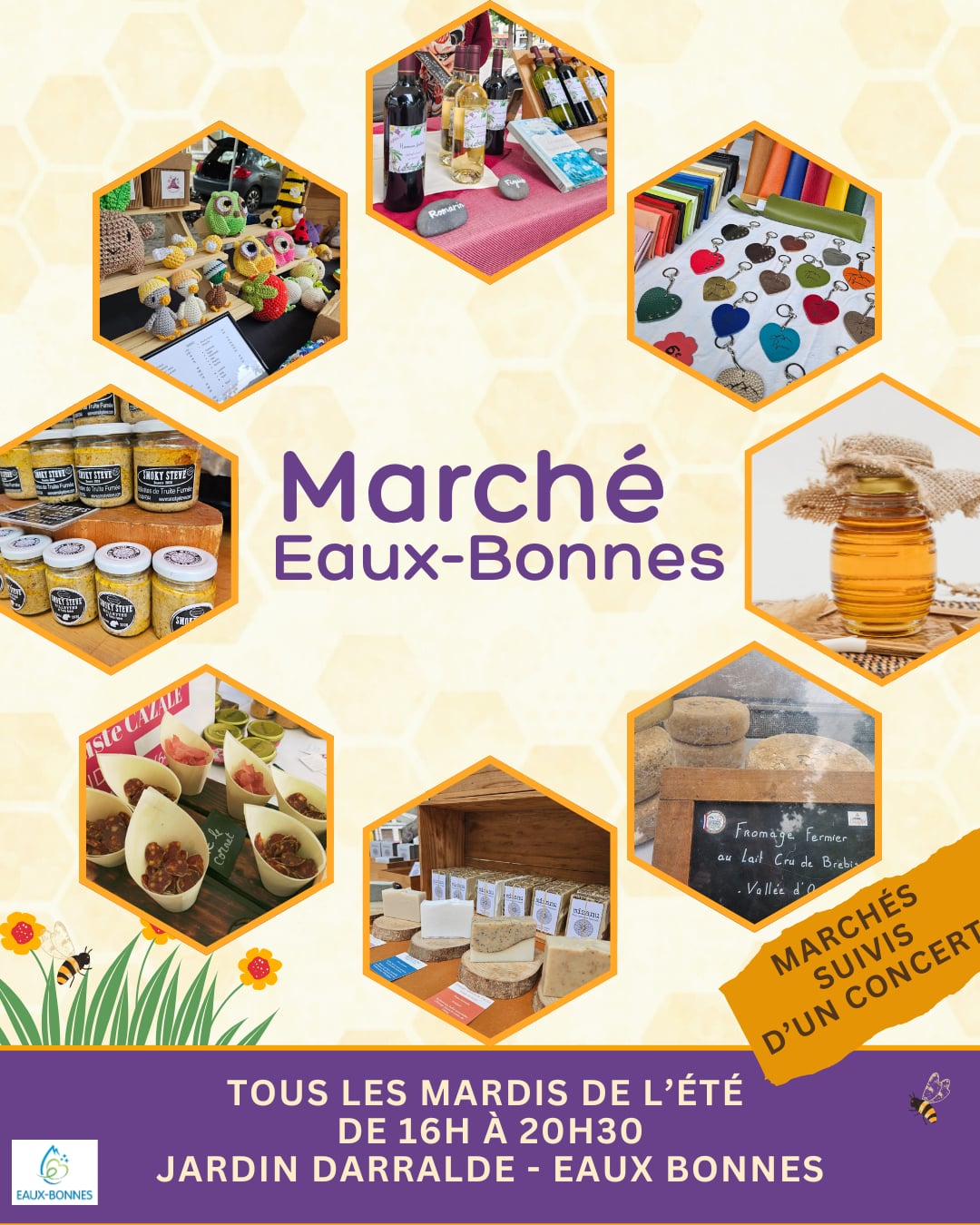 Marché d'été Eaux-Bonnes suivi d'un concert