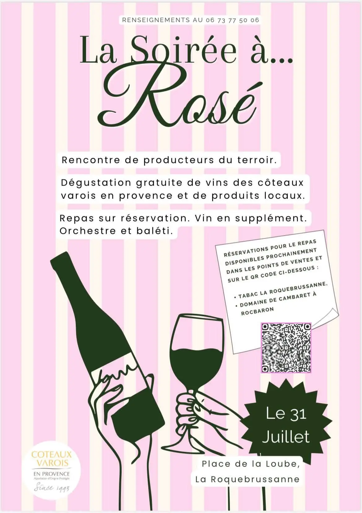 La soirée à Rosé : Rencontre, dégustations et repas