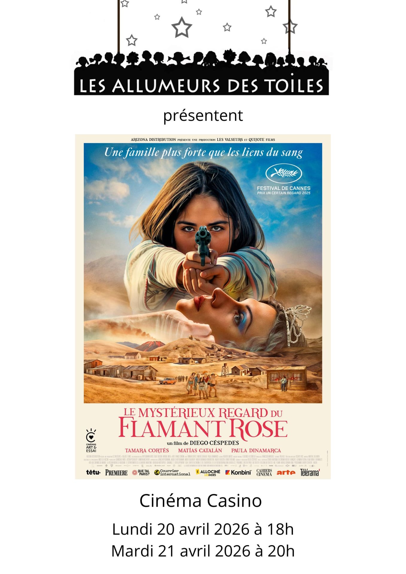 Les Allumeurs des Toiles présentent : "Le mystérieux regard du flamand rose" Film de Diego Cespedes