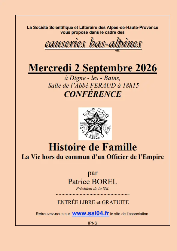 Conférence : Histoire de Famille - La vie hors du commun d’un Officier de l’Empire