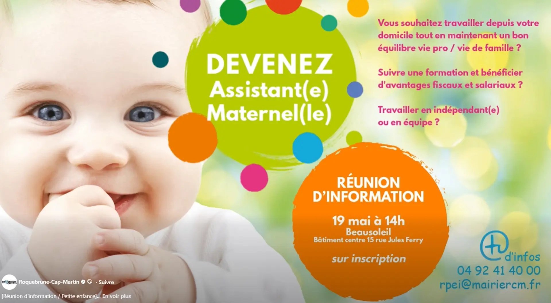 Devenez assistant(e) maternel(le) : réunion d'information