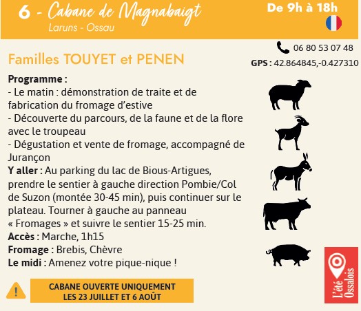 Cabanes ouvertes : Cabane de Magnabaigt (Bious Artigues)