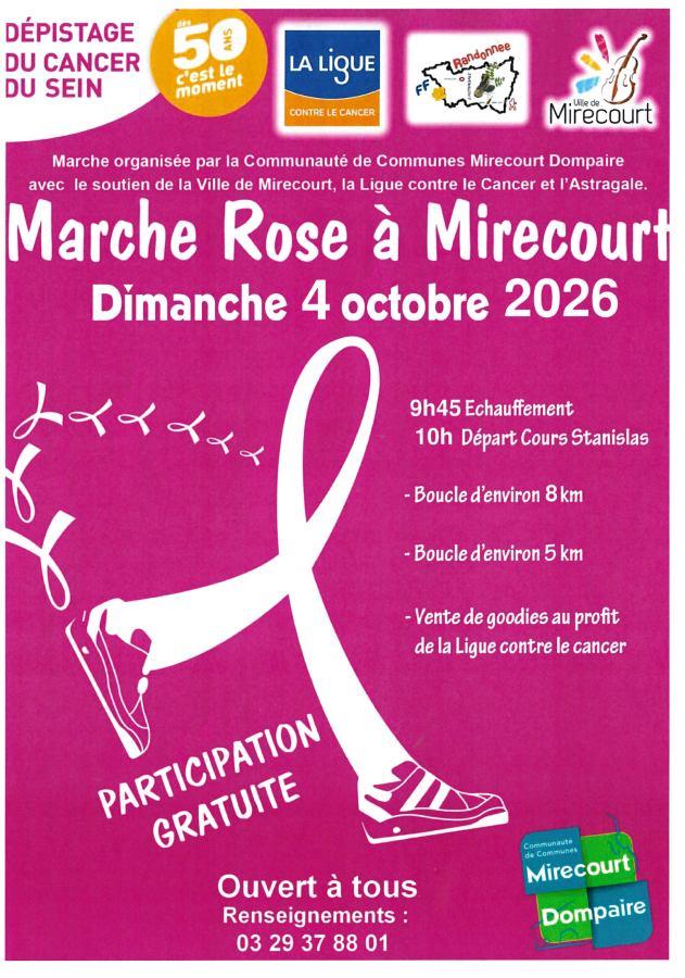 Marche rose à Mirecourt