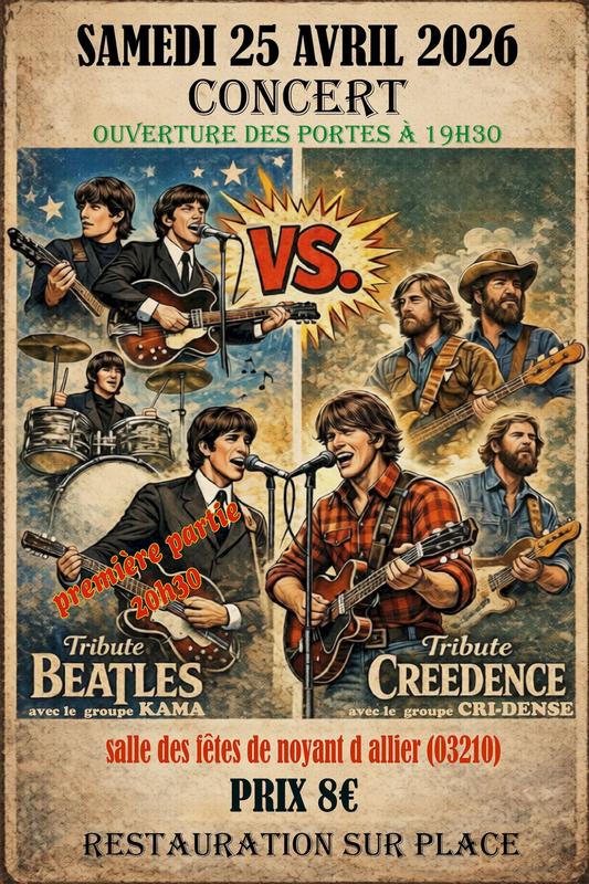 Concert  Beatles et Creedence Clearwater Revival