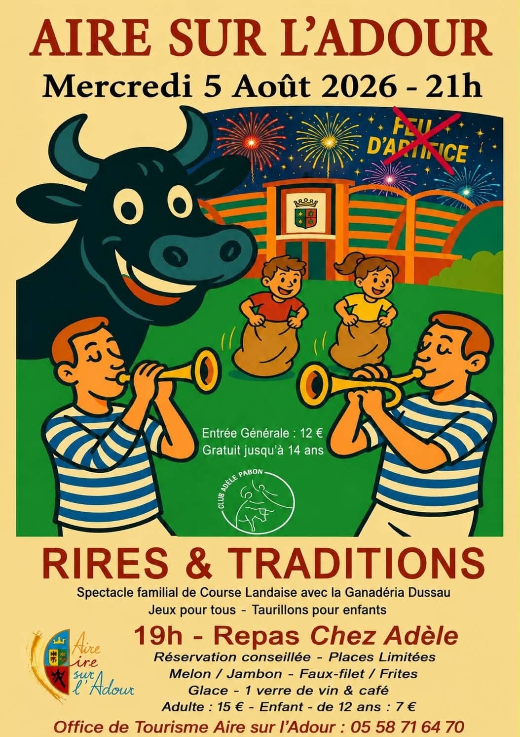 Spectacle Rires et Traditions et repas chez Adèle