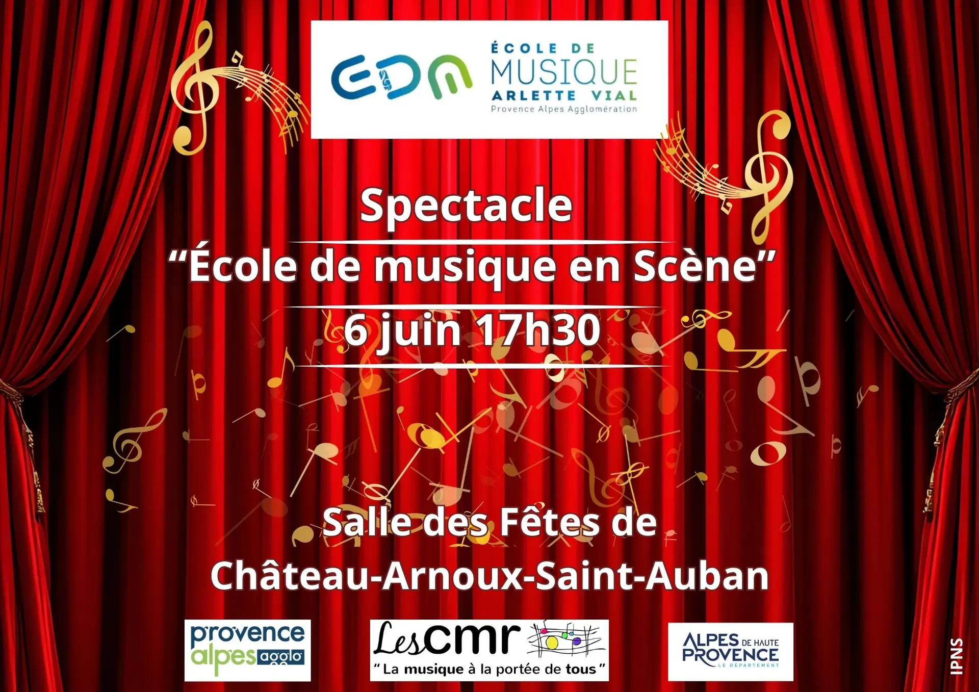 Spectacle "école de musique en scène" à Château-Arnoux