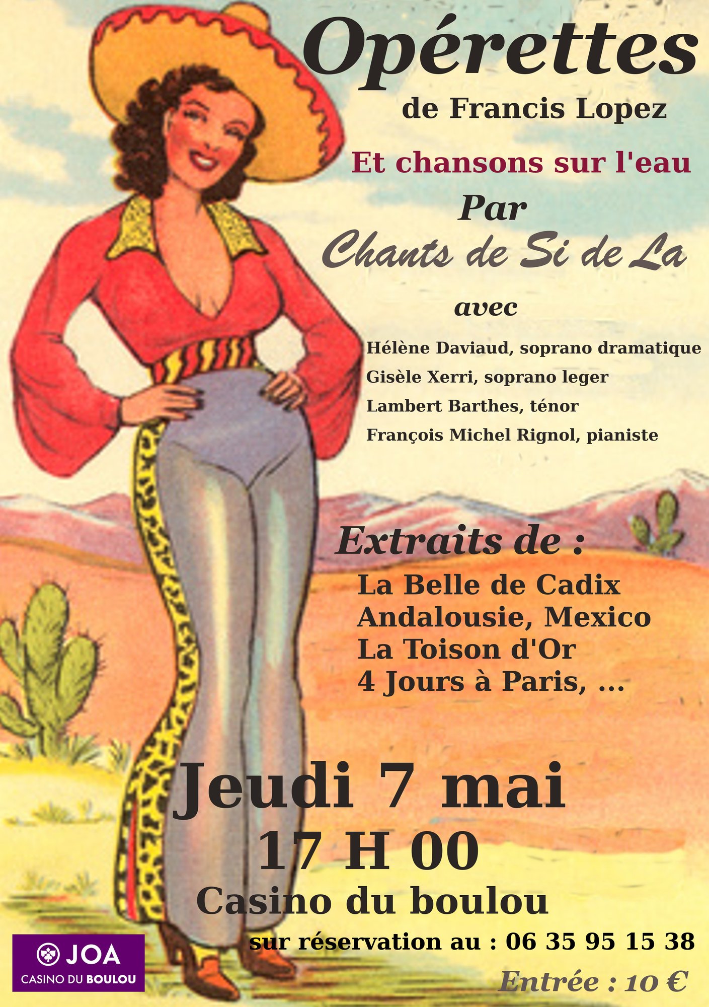 OPÉRETTES DE FRANCIS LOPEZ PAR CHANTS  DE SI DE LA