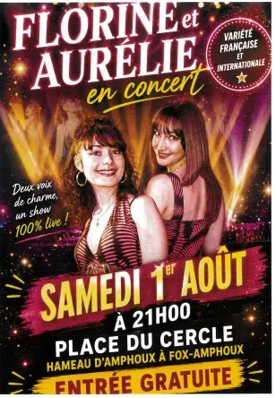 Concert : Florine et Aurélie - Variétés françaises et internationales