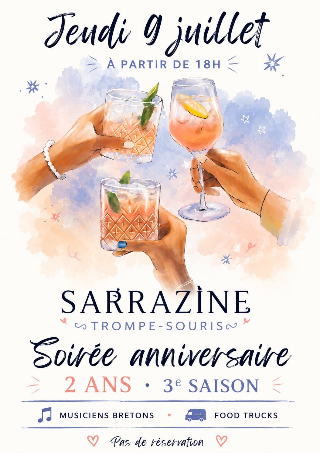 Soirée anniversaire - 2 ans crêperie Sarrazine