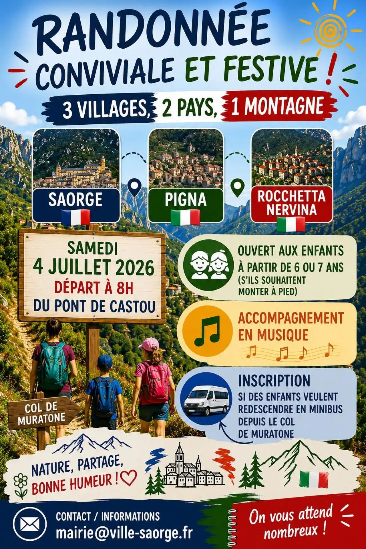 Randonnée pédestre transfrontalière : "3 communes, 2 pays, 1 seule montagne !"