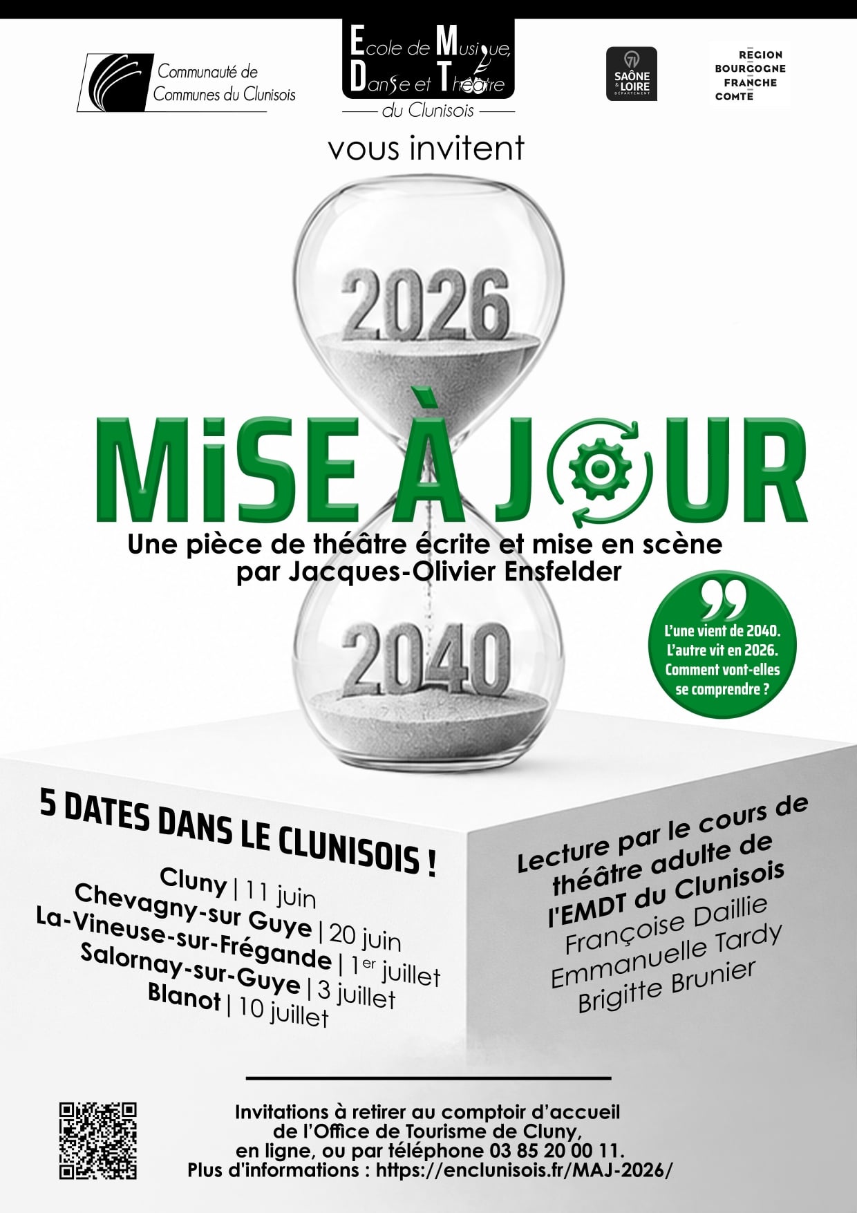 Tournée lecture théâtre dans le Clunisois