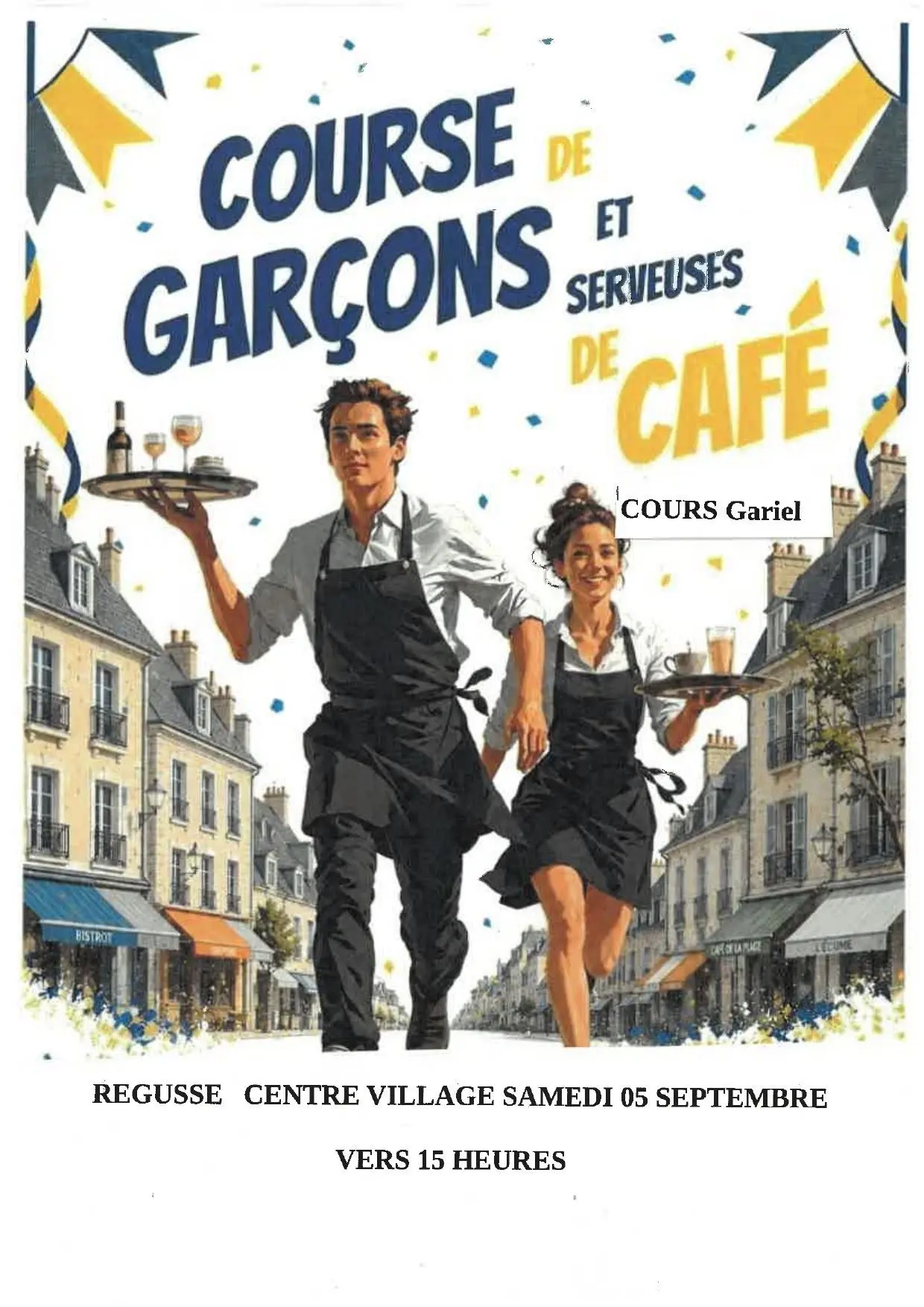 Course garçons et serveuses de café