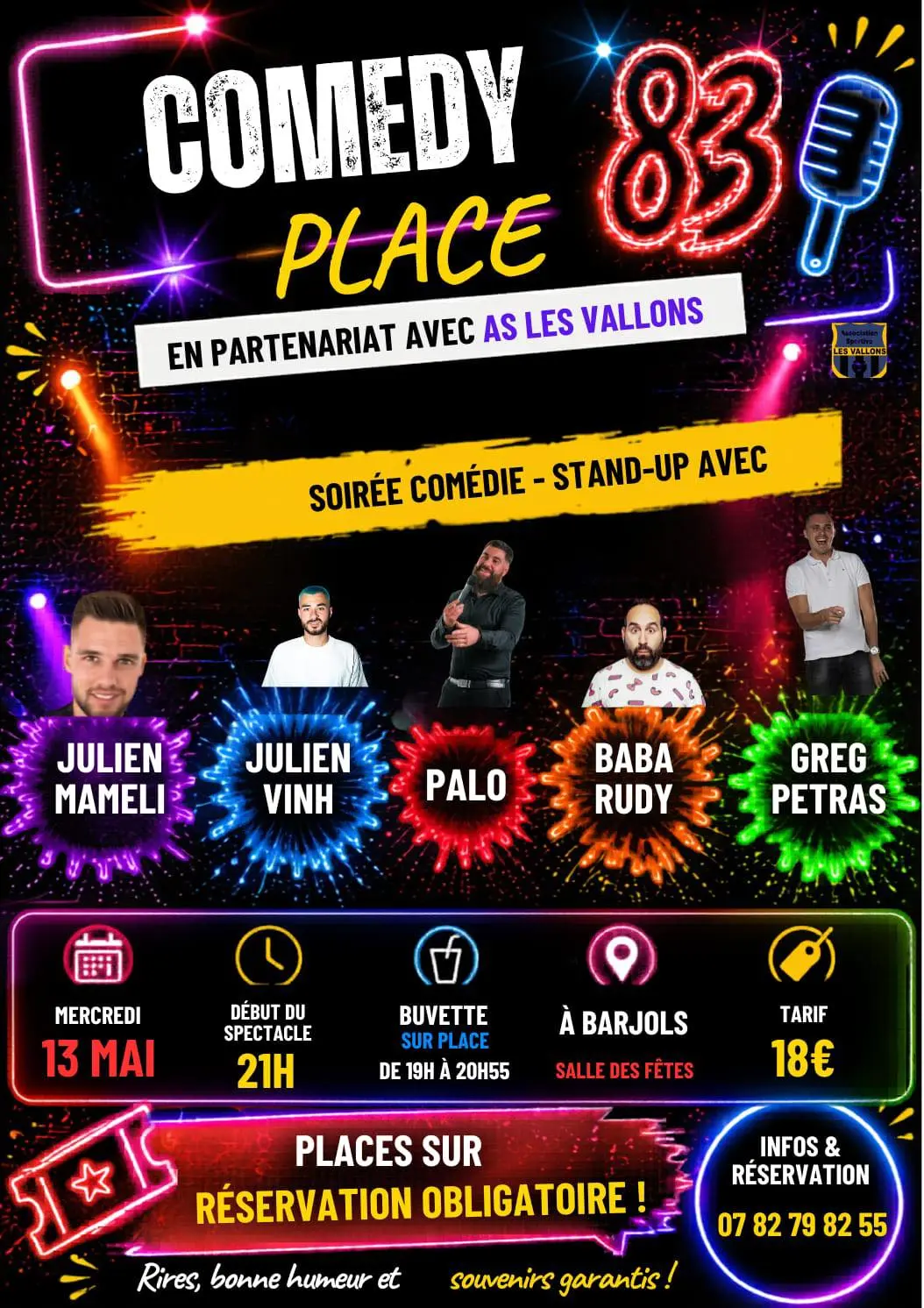Soirée comédie stand up : Julien Vinh, Palo, Greg Petras, Baba Rudy,  Julien Mameli
