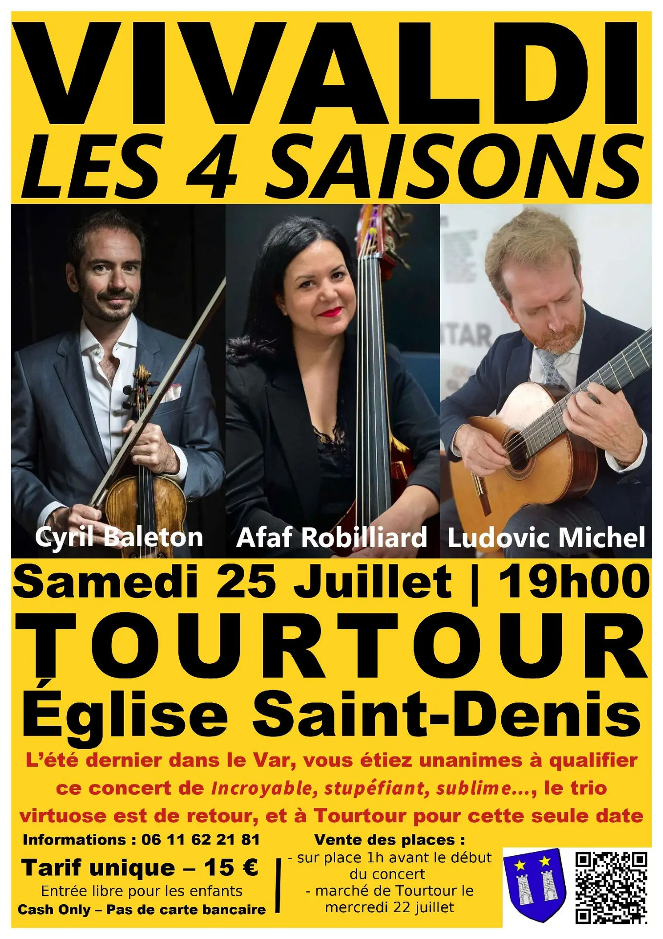 Concert - Les 4 saisons d'Antonio Vivaldi - Tourtour