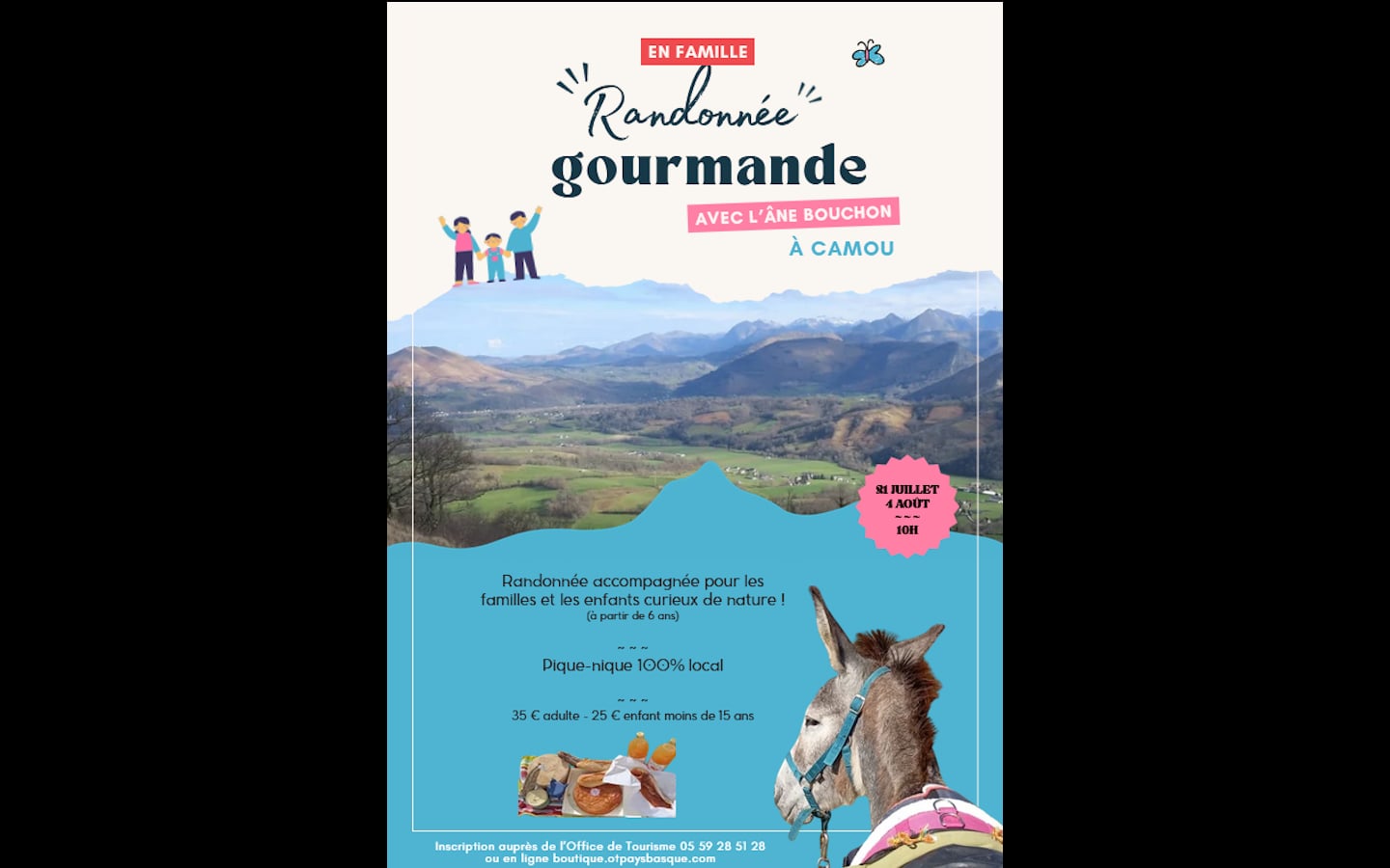 Randonnée gourmande avec l'âne Bouchon