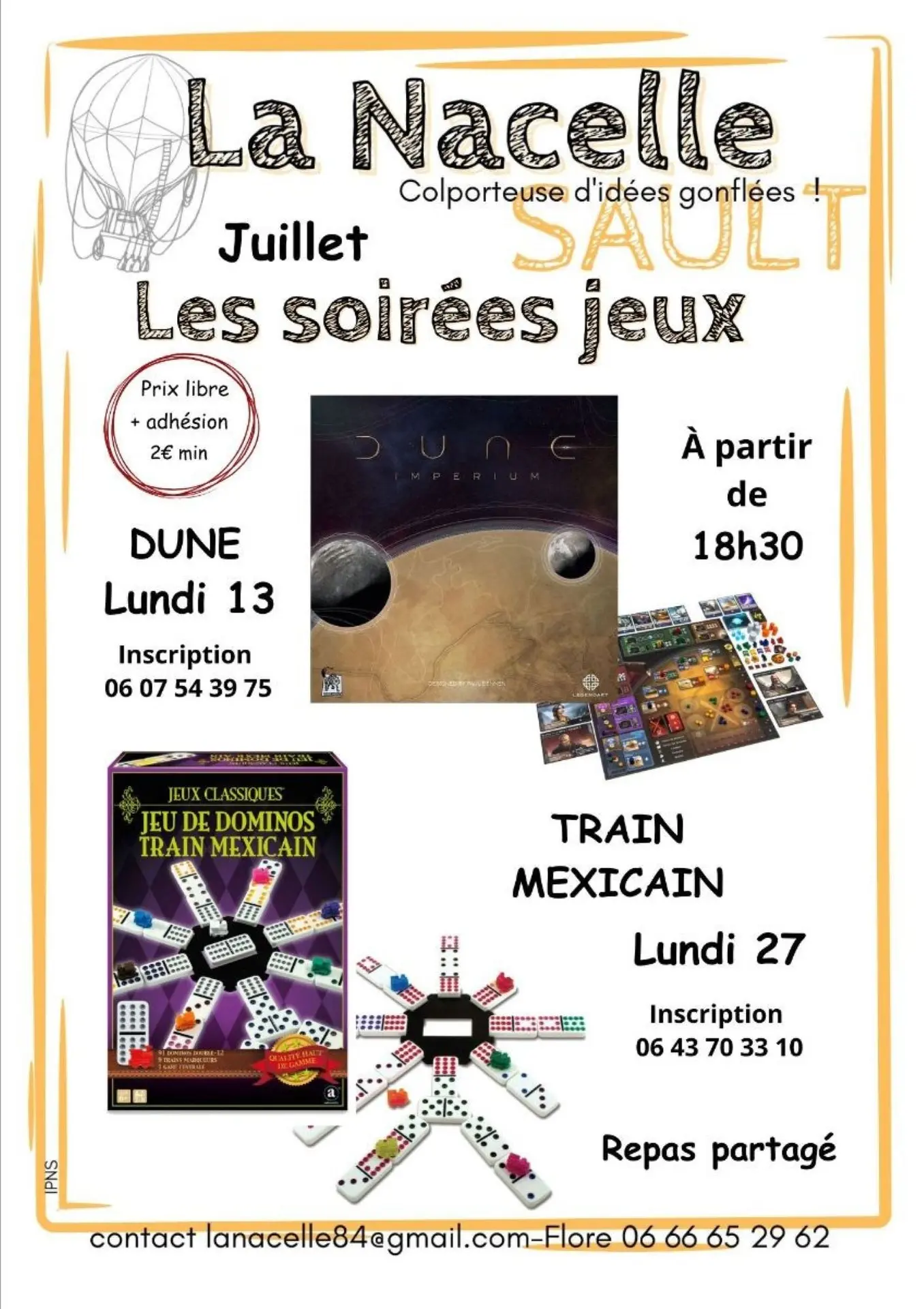 Soirées jeux à la Nacelle