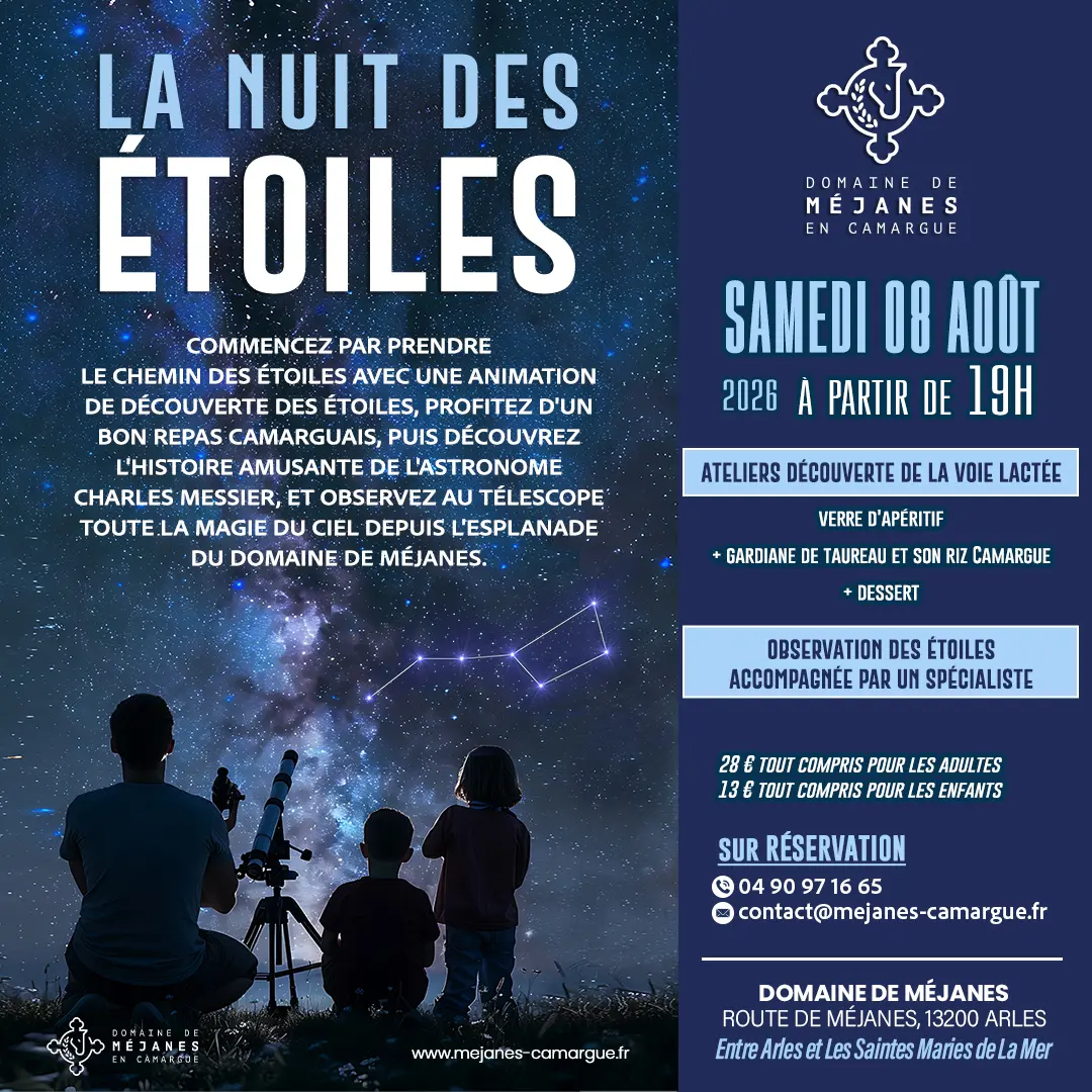 La nuit des étoiles en Camargue au Domaine de Méjanes