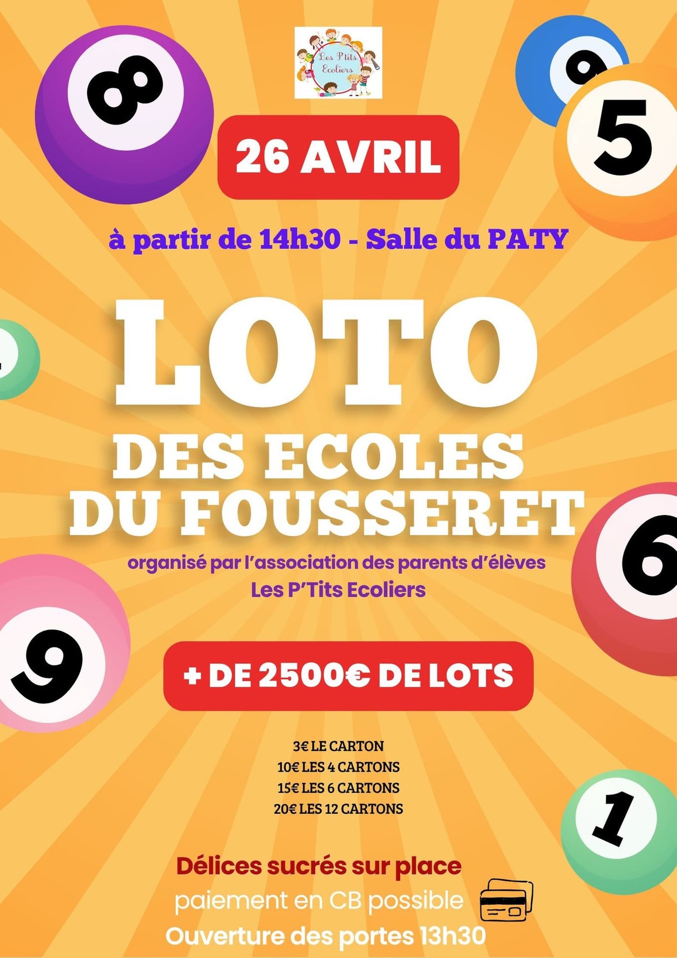 LOTO  DES ECOLES DU FOUSSERET