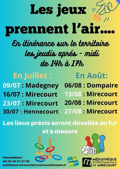 Les jeux prennent l'air