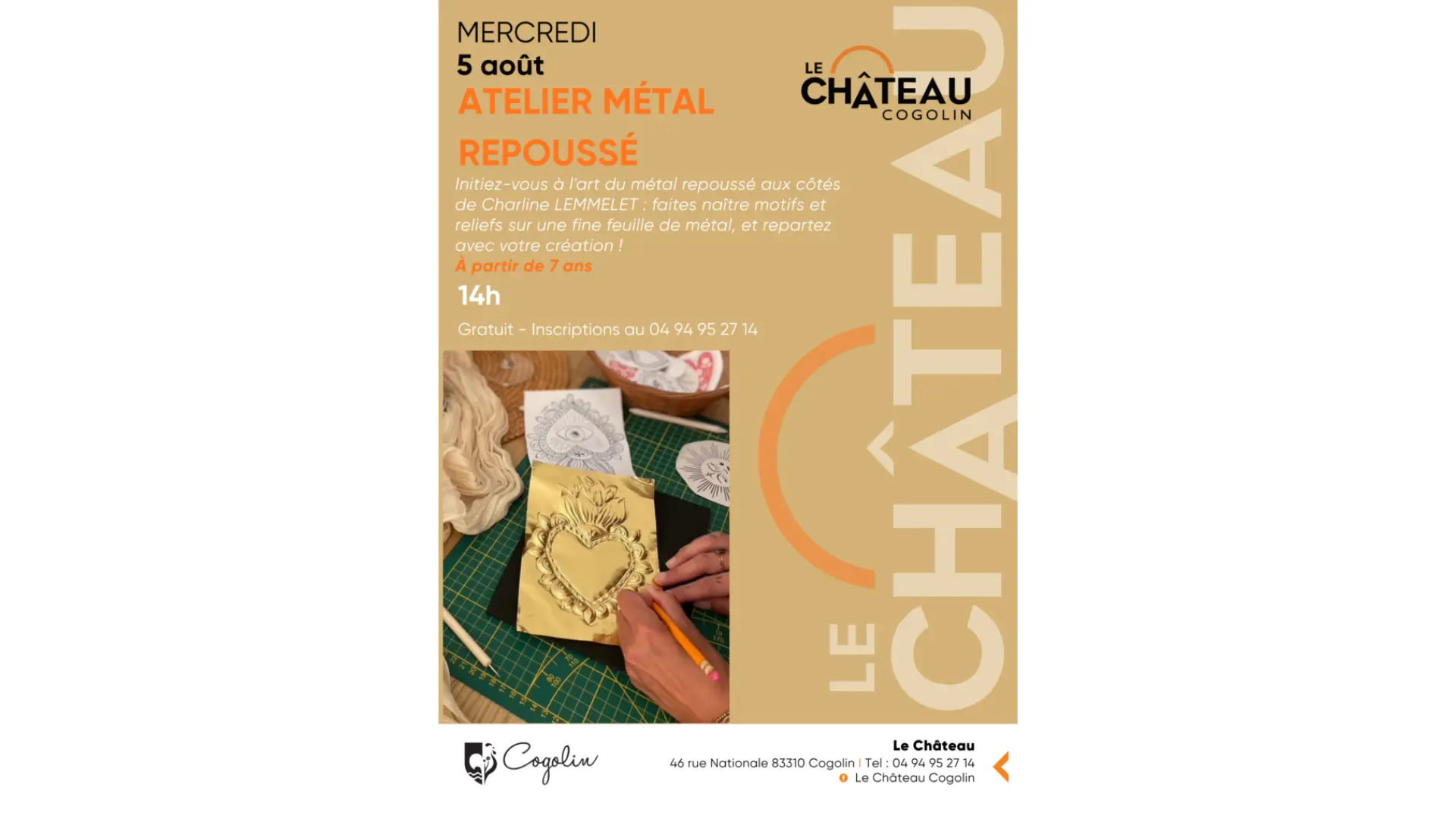 Atelier créatif "Métal repoussé"