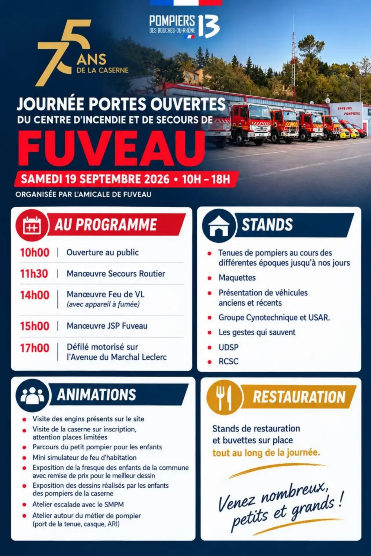Journée portes ouvertes du centre d'incendie et de secours de Fuveau