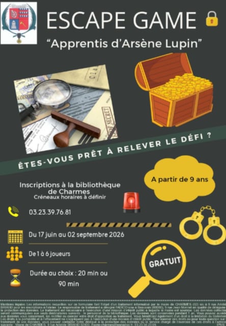 Escape game à la bibliothèque de Charmes